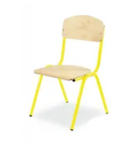 Luxus Schoolstoel | Geel | Voor Kinderen 1.05-1.20m | Zithoogte 310mm | 10 Stuks