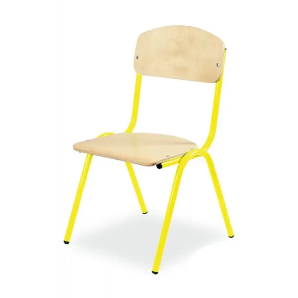 Schoolstoel | Geel | Voor Kinderen 1.05-1.20m | Zithoogte 310mm | 10 Stuks