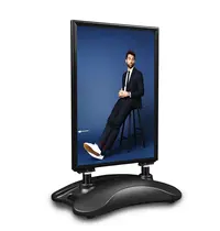 Luxus Stoepbord | HAMPTON PRO | Zwart | Kliklijst (A1) | Wind-/Waterbestendig + Verrijdbaar