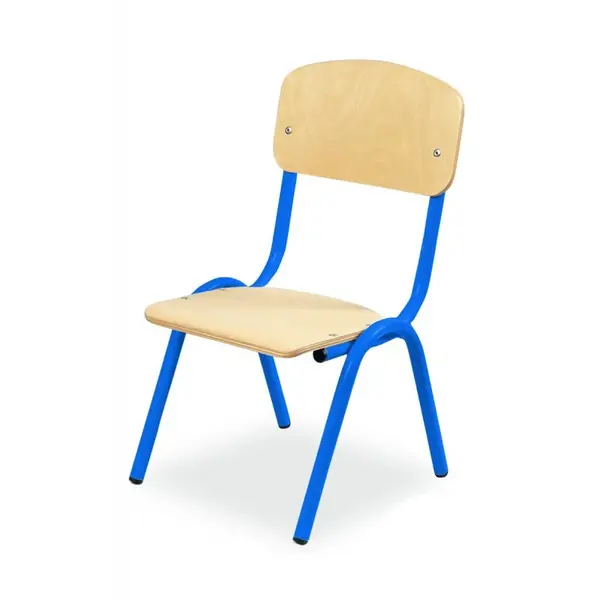 Schoolstoel | Blauw | Voor Kinderen 0.80-0.95m | Zithoogte 210mm | 10 Stuks