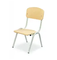 Luxus Schoolstoel | Grijs | Voor Kinderen 0.80-0.95m | Zithoogte 210mm | 10 Stuks