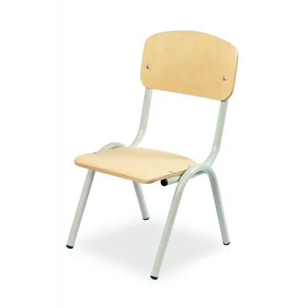 Schoolstoel | Grijs | Voor Kinderen 0.80-0.95m | Zithoogte 210mm | 10 Stuks