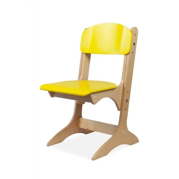 Kleuterstoel | Verstelbaar | Geel | Voor Kinderen 0.90-1.45m | Zithoogte 260-350mm | 10 Stuks