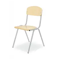 Luxus Schoolstoel | Grijs | Voor Kinderen 1.05-1.20m | Zithoogte 310mm | 10 Stuks
