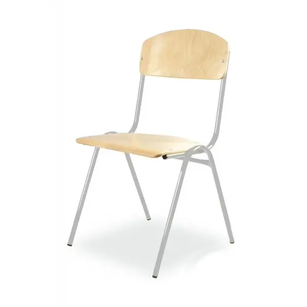 Schoolstoel | Grijs | Voor Kinderen 1.20-1.45m | Zithoogte 350mm | 10 Stuks