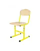 Luxus Schoolstoel | Geel | Hoogte Verstelbaar | Voor Kinderen 1.30-1.90m | Zithoogte 380-460mm | 10 Stuks 