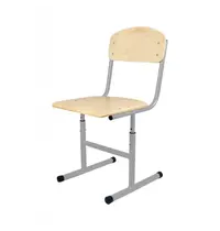 Luxus Schoolstoel | Grijs | Hoogte Verstelbaar | Voor Kinderen 1.30-1.90m | Zithoogte 380-460mm | 10 Stuks 