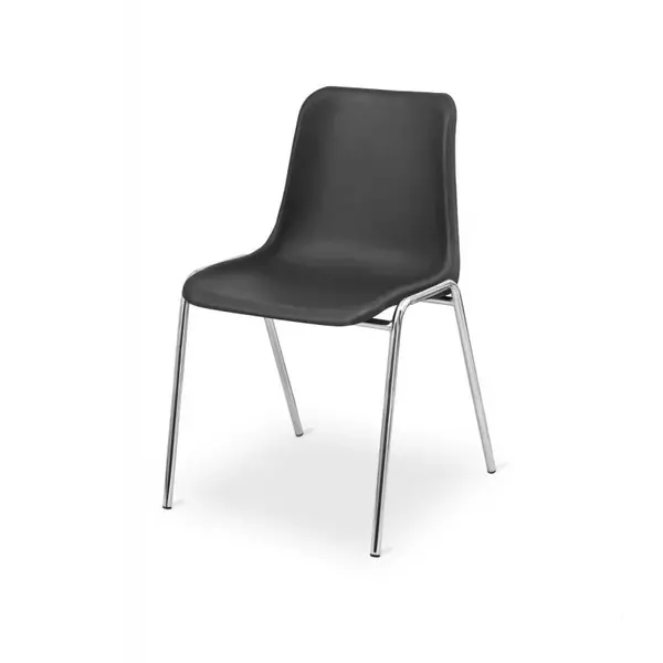 Stoel | Zwart | Chroom | 10 Stuks | 490x800(h)mm