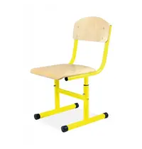 Luxus Schoolstoel | Geel | Hoogte Verstelbaar | Voor Kinderen 1.10-1.75m | Zithoogte 310-430mm | 10 Stuks 