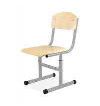 Luxus Schoolstoel | Grijs | Hoogte Verstelbaar | Voor Kinderen 1.10-1.75m | Zithoogte 310-430mm | 10 Stuks 