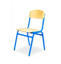 Luxus Schoolstoel | Blauw | Voor Kinderen 1.30-1.60m | Zithoogte 380mm | 10 Stuks 