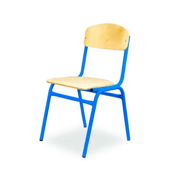 Schoolstoel | Blauw | Voor Kinderen 1.30-1.60m | Zithoogte 380mm | 10 Stuks