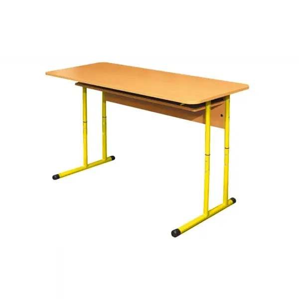 Schooltafel | Duo Formaat | Verstelbaar | Geel | Voor Kinderen 1.30-1.90m | 5 Stuks | 1300x500x590-760(h)mm