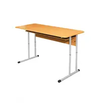 Luxus Schooltafel | Duo Formaat | Verstelbaar | Grijs | Voor Kinderen 1.30-1.90m | 5 Stuks | 1300x500x590-760(h)mm 
