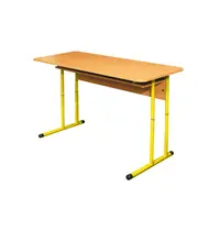 Luxus Schooltafel | Duo Formaat | Verstelbaar | Geel | Voor Kinderen 1.10-1.60m | 5 Stuks | 1300x500x530-640(h)mm 