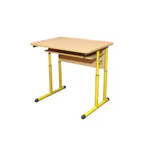 Luxus Schooltafel | Verstelbaar | Geel | Voor Kinderen 1.30-1.90m | 10 Stuks | 700x500x590-760(h)mm 