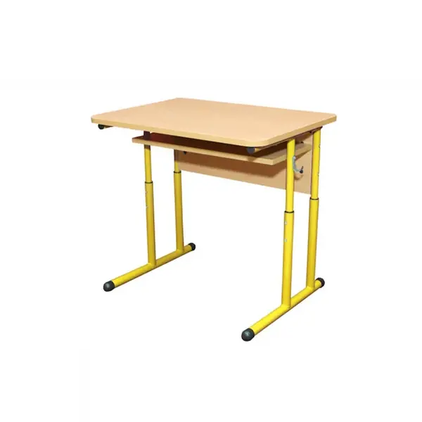 Schooltafel | Verstelbaar | Geel | Voor Kinderen 1.30-1.90m | 10 Stuks | 700x500x590-760(h)mm