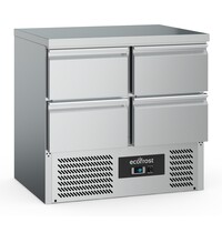 Ecofrost Koelwerkbank | OUTLETMODEL | 220L | 4 Laden | +2°C/+8°C | Statisch + Ventilator | 900x700x876(h)mm