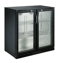 CombiSteel Barkoeler | OUTLETMODEL | Zwart | 198L | +2°C/+10°C | Geforceerd | Draaideuren | 900x500x900(h)mm