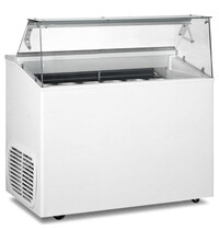 Framec Schepijsvitrine | OUTLETMODEL | 246L | 6x 5L | -15°C/-20°C | Statisch | Gekoelde Reserve | Wielen | 1200x673x1175(h)mm
