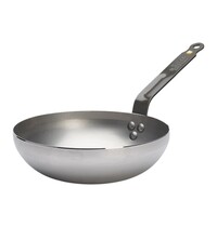 De Buyer Wokpan | MINERAL B | Plaatstaal | Div. Warmtebronnen | Platte Bodem | Ø243x70(h)mm