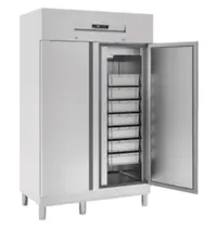 Coreco Viskoelkast | 979L | RVS | -1°C/-5°C | Geforceerd | Incl. 14 Visbakken | Temperatuur-/Deuralarm | 1250x770x2040(h)mm