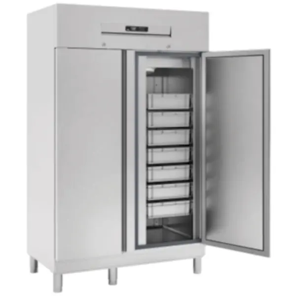 Viskoelkast | 979L | RVS | -1°C/-5°C | Geforceerd | Incl. 14 Visbakken | Temperatuur-/Deuralarm | 1250x770x2040(h)mm