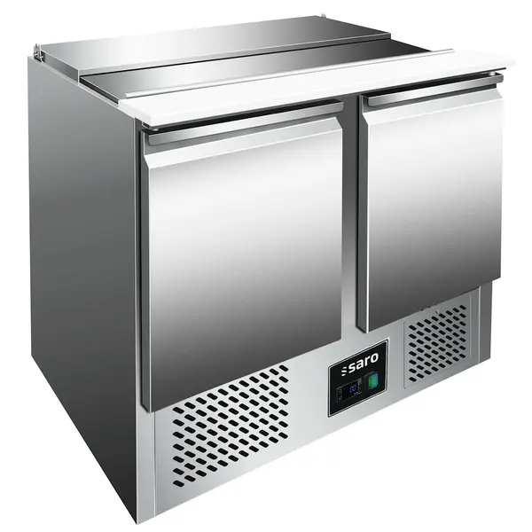 Saladette | 270L | 2 Deuren (1/1 GN) | Boven 3x 1/1 GN | +2°C/+8°C | Geforceerd | Schuif-/Klapdeksel + Snijblad | 1045x700x880(h)mm