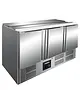 Saro Saladette | 368L | 3 Deuren (1/1 GN) | Boven 4x 1/1 GN | +2°C/+8°C | Geforceerd | Schuif-/Klapdeksel + Snijblad | 1368x700x880(h)mm 