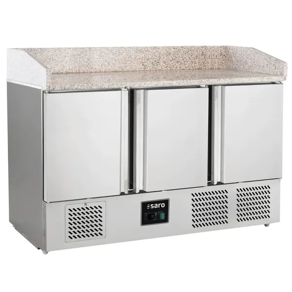 Pizzawerkbank | Energiezuinig | 400L | 3 Deuren (1/1 GN) | +2°C/+8°C | Geforceerd | 1400x700x880/1020(h)mm