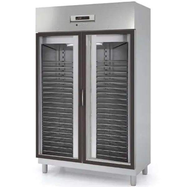 Bakkerij Koelkast | 979L (EN600x400) | RVS | 0°C/+8°C | Geforceerd | Draaideuren | Temperatuur-/Deuralarm | 1250x770x2040(h)mm