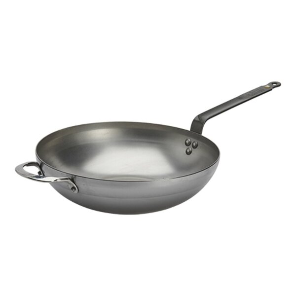 Wokpan | MINERAL B | Plaatstaal | Div. Warmtebronnen | Platte Bodem | Ø323x92(h)mm