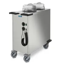 HUPFER Bordendispenser | RVS | ≤70°C | Statisch | 166 Borden Ø190-260mm | 0.9kW (230V) | Wielen (Geremd) | 930x460x1072(h)mm