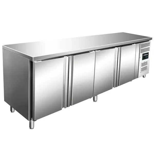 Koelwerkbank | KYLJA PRO | Energiezuinig | 616L | 4 Deuren (1/1 GN) | -2°C/+8°C | Geforceerd | 2230x700x920(h)mm