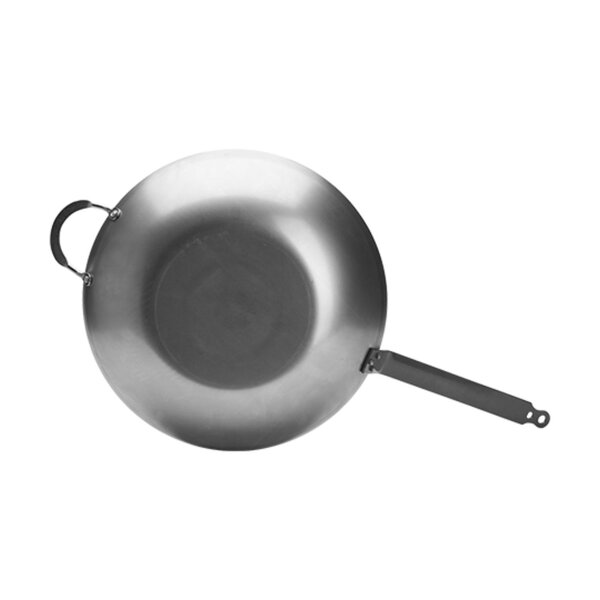 Wokpan | MINERAL B | Plaatstaal | Div. Warmtebronnen | Platte Bodem | Ø410mm