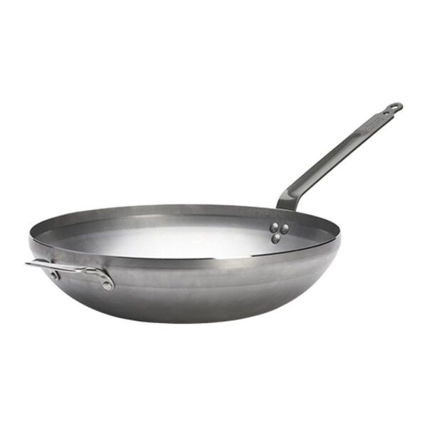 Wokpan | MINERAL B | Plaatstaal | Div. Warmtebronnen | Platte Bodem | Ø410mm