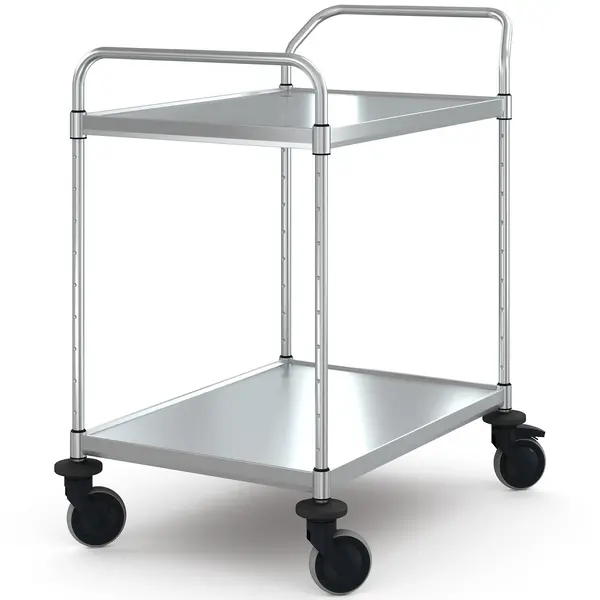 Serveerwagen | VARIOCART | RVS | 2 Niveaus (EN800x600) | Wielen (Geremd) | 1021x685x1105(h)mm