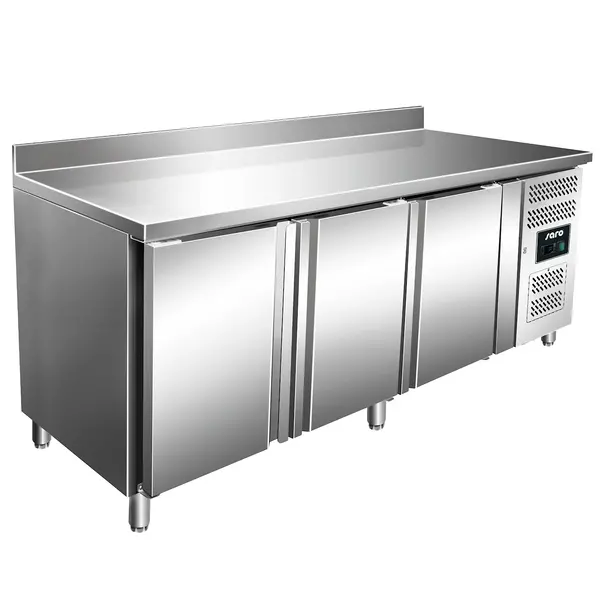 Koelwerkbank | SNACK | 386L | 3 Deuren | -2°C/+8°C | Geforceerd | Achteropstand | 1795x600x920/1020(h)mm