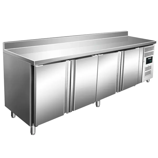 Koelwerkbank | SNACK | 511L | 4 Deuren | -2°C/+8°C | Geforceerd | Achteropstand | 2230x600x920/1020(h)mm