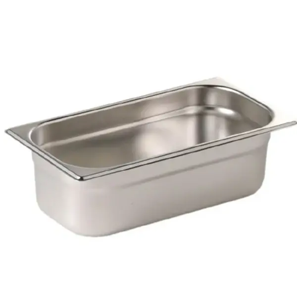 GN bakken set RVS | 9 stuks | 1/3 GN | 100mm diep