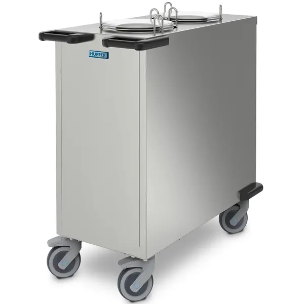 Bordenstapelaar | RVS | Onverwarmd | 144 Borden Ø190-260mm | Wielen (Geremd) | 930x460x960(h)mm