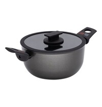 Accademia Mugnano Kookpan | FORTEZZA PROTECTION SHIELD | Aluminium (Antiaanbaklaag) | 3.8L | Div. Warmtebronnen | Incl. Deksel | Ø220x110(h)mm