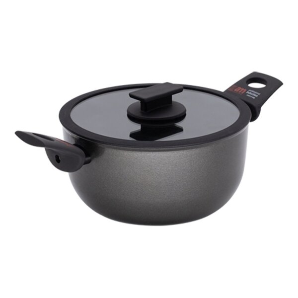 Kookpan | FORTEZZA PROTECTION SHIELD | Aluminium (Antiaanbaklaag) | 3.8L | Div. Warmtebronnen | Incl. Deksel | Ø220x110(h)mm