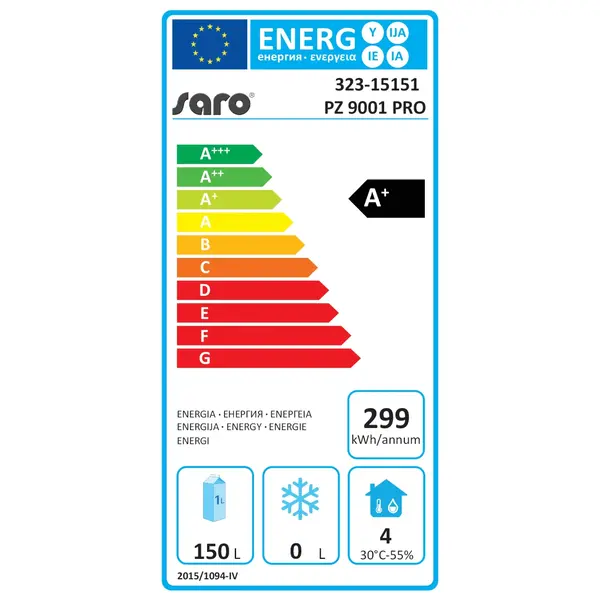 Pizzawerkbank | Energiezuinig | 257L | 2 Deuren (1/1 GN) + 6 Deegladen | +2°C/+8°C | Geforceerd | 1420x700x880/1020(h)mm