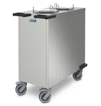 HUPFER Bordenstapelaar | RVS | Onverwarmd | 106 Borden Ø180-330mm | Wielen (Geremd) | 1050x530x960(h)mm