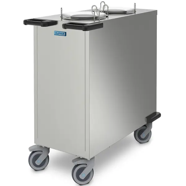 Bordenstapelaar | RVS | Onverwarmd | 106 Borden Ø180-330mm | Wielen (Geremd) | 1050x530x960(h)mm