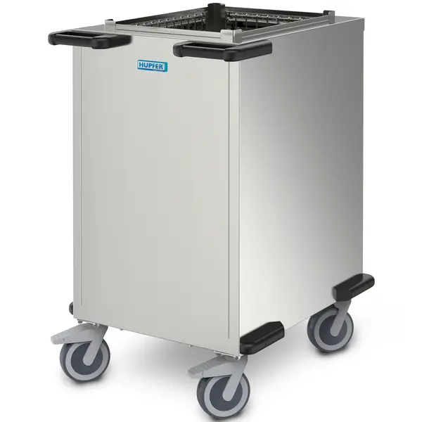 Serviesstapelaar | RVS | Onverwarmd | Platform 517x373mm | Wielen (Geremd) | 748x552x923(h)mm