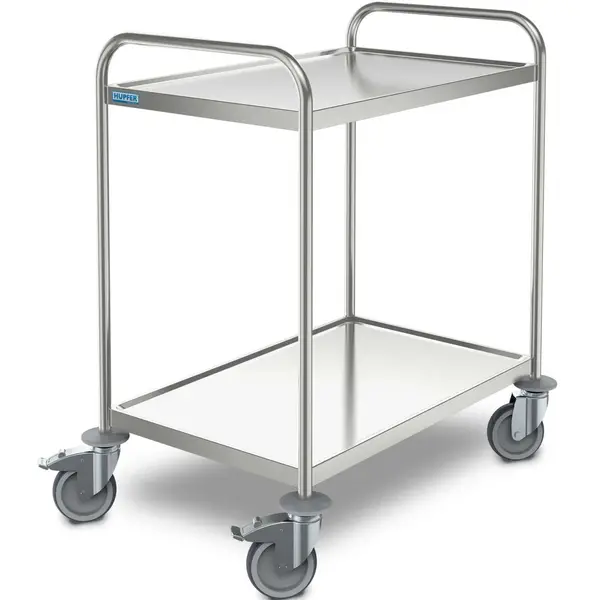 Serveerwagen | RVS | 2 Niveaus (EN600x400) | Wielen (Geremd) | 695x495x900(h)mm