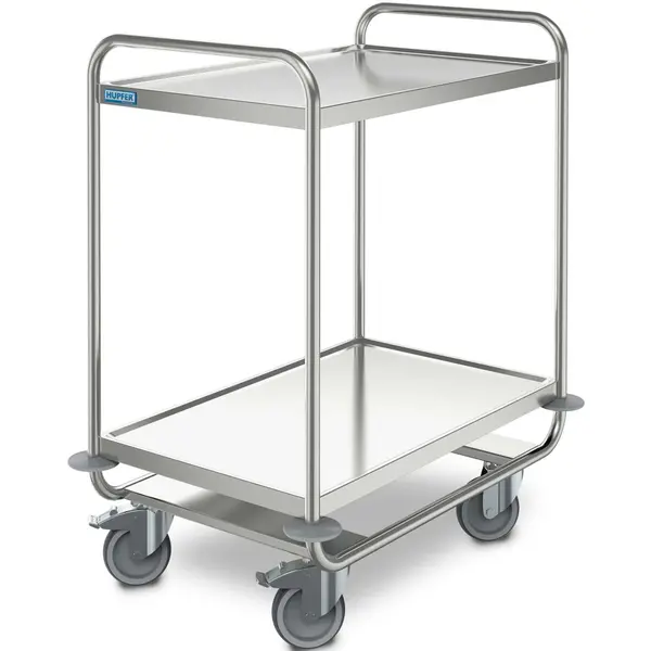 Serveerwagen | RVS | 2 Niveaus (800x500) | Wielen (Geremd) | 895x595x1015(h)mm