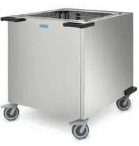 HUPFER Serviesstapelaar | RVS | Onverwarmd | Platform 600x600mm | Wielen (Geremd) | 902x760x900(h)mm